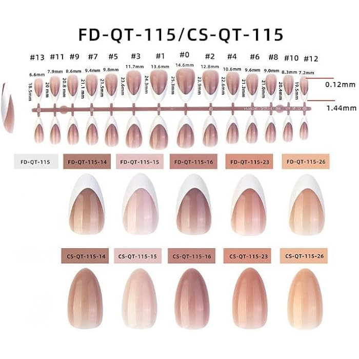 120pc Colored Stiletto False Nails Full Cover Soft Gel Acrylic Tips Pointy Fake Nail Artificial Fingernails Manicure Designs Decor for Women Girls Home Salon DIY. (5 COLOR-5 SHEETS) - OVAL SHAPE - Image 2